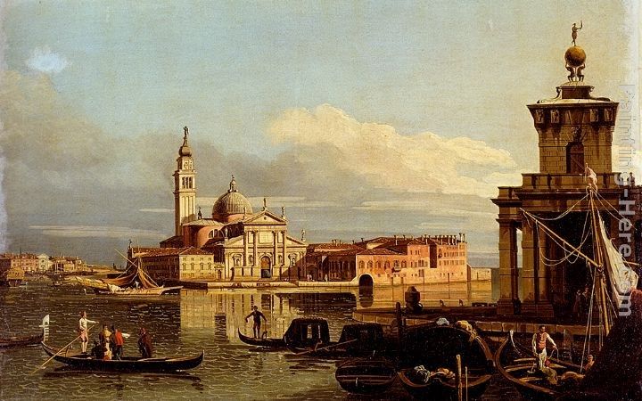 Bernardo Bellotto A View In Venice From The Punta Della Dogana Towards San Giorgio Maggiore